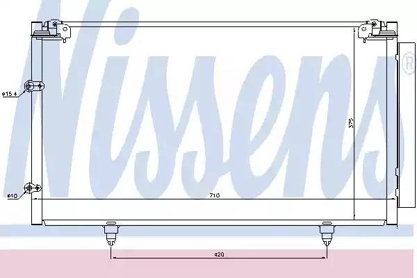 Конденсатор, кондиционер 94757 NISSENS