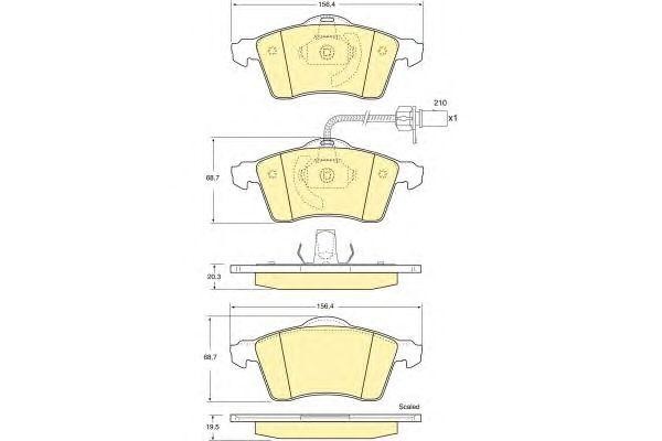 Комплект тормозных колодок, диско 6113912 GIRLING