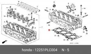 Прокладка, головка цилиндра 12251-PLC-004 HONDA