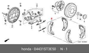 Комплект тормозных колодок 04431ST3E50 HONDA