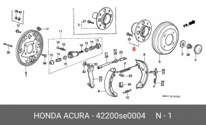Комплект подшипника ступицы колеса 42200SE0004 HONDA
