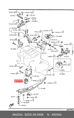 Подушка двигателя B25D-39-050B MAZDA