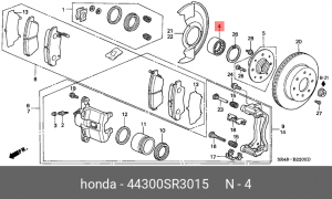 Комплект подшипника ступицы колеса 44300-SR3-015 HONDA