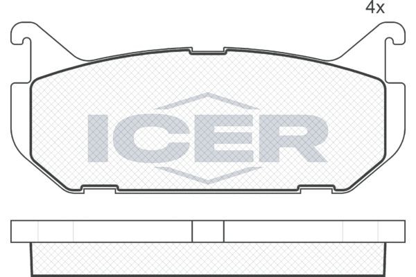 Комплект тормозных колодок, диско 181110 ICER