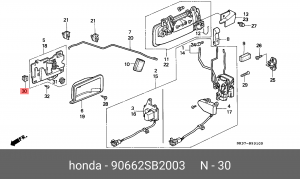 Клипса крепежная 90662SB2003 HONDA