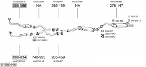 Средний глушитель выхлопных газов 283533 BOSAL