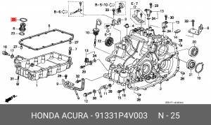 Кольцо уплотнительное 91331P4V003 HONDA