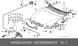 Капот двигателя 60100SX0000ZZ HONDA