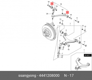 Сайлентблок 4441208000 SSANG YONG