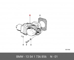 Патрубок дроссельной заслонки 13 54 1 736 856 BMW
