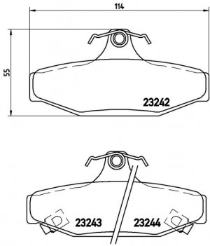 Комплект тормозных колодок, диско P15004 BREMBO