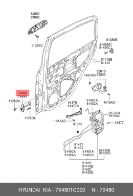 Ограничитель открывания двери 794801C000 HYUNDAI KIA