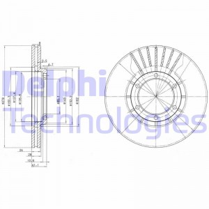 Тормозной диск BG2751 DELPHI