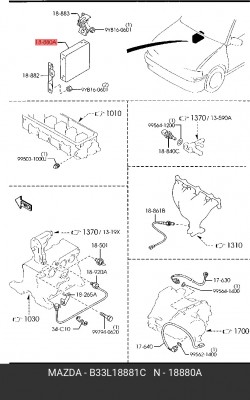Блок управления электронный B33L18881C MAZDA