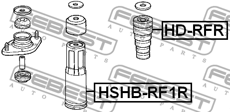 Отбойник амортизатора подвески HD-RFR FEBEST