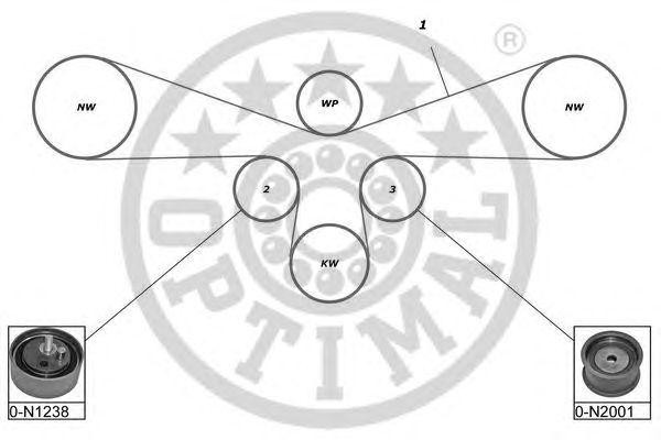 Комплект ремня ГРМ SK-1383 OPTIMAL