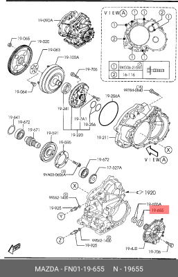 Сальник КПП FN01-19-655 MAZDA