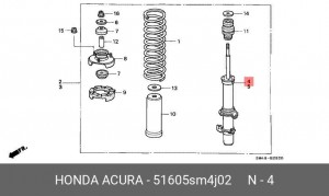 Амортизатор 51605SM4J02 HONDA