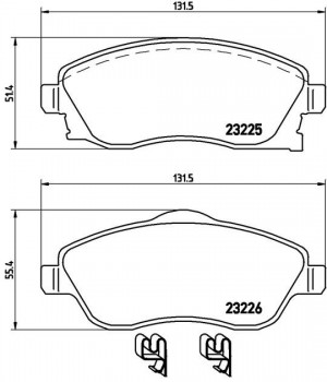 Комплект тормозных колодок, диско P59036 BREMBO