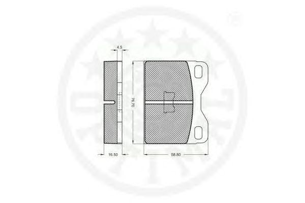 Комплект тормозных колодок, диско 2150165 OPTIMAL