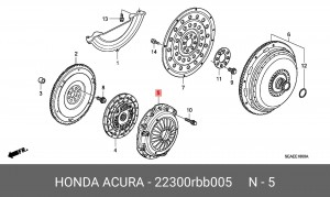 Нажимной диск сцепления 22300RBB005 HONDA
