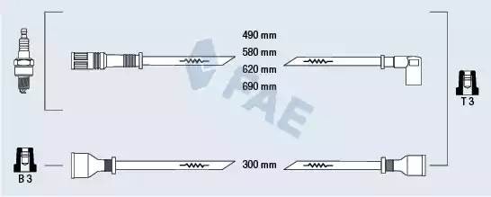 Ккомплект проводов зажигания 83720 FAE