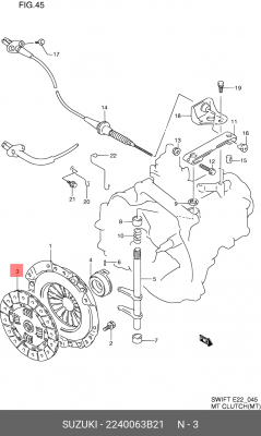 Диск сцепления 22400-63B21 SUZUKI