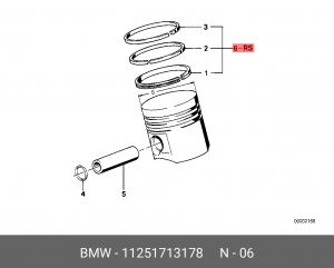 Кольца поршневые 11 25 1 713 178 BMW