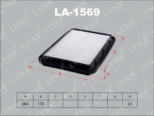Фильтр воздушный LA-1569 LYNXAUTO