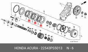 Диск фрикционный АКПП 22543PS5013 HONDA