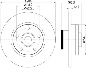 Тормозной диск MDC1764 MINTEX