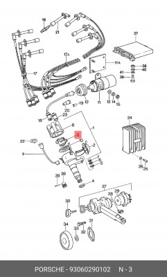 Бегунок распределителя зажигани 930 602 901 02 PORSCHE