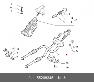 Трос МКПП 55208346 ALFA FIAT LANCIA