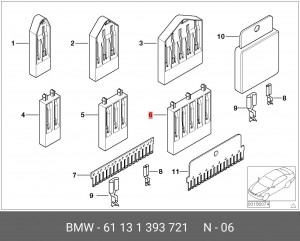Соединитель проводов 61 13 1 393 721 BMW