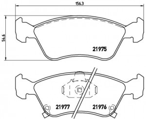 Комплект тормозных колодок, диско P83041 BREMBO