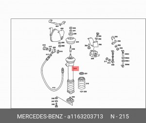 Амортизатор подвески A1163203713 MERCEDES BENZ