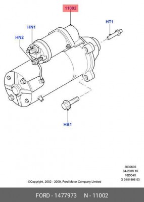 Стартер 1477973 FORD