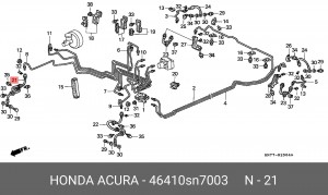 Тормозной шланг 46410SN7003 HONDA