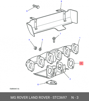 Прокладка, впускной коллектор STC3697 LAND ROVER