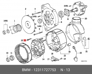 Болт 12 31 1 727 753 BMW