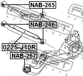Сайлентблок NAB-267 FEBEST