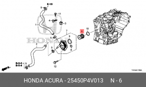 Фильтр масляный АКПП 25450P4V013 HONDA