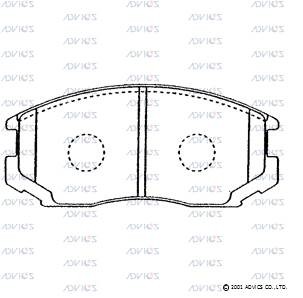 Колодки тормозные дисковые SN277 ADVICS