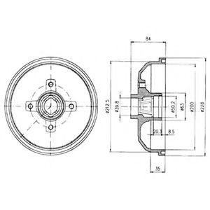 Тормозной барабан BF293 DELPHI