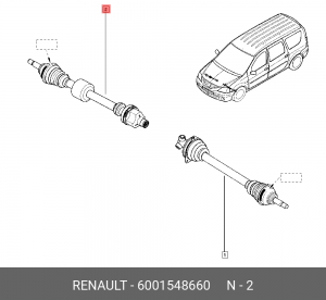 Приводной вал 6001548660 RENAULT
