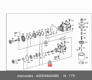 Насос ГУР (ремкомплект) A 000 460 44 80 MERCEDES BENZ