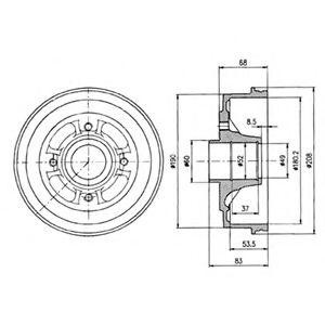 Тормозной барабан BF272 DELPHI