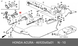 Главный цилиндр, система сцепления 46920SL0A01 HONDA