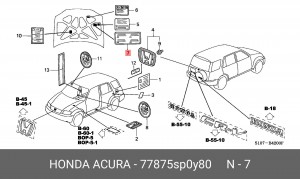 Деталь 77875SP0Y80 HONDA