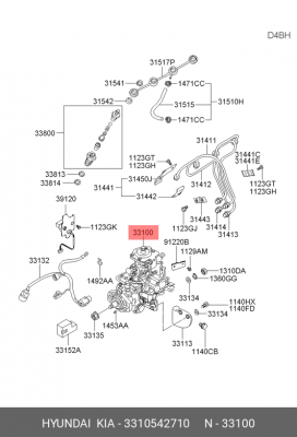 ТНВД 3310542710 HYUNDAI KIA